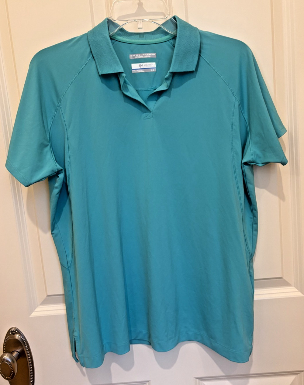 Womens Columbia Omni Freeze Moisture Wicking Performance Teal Top size Large
